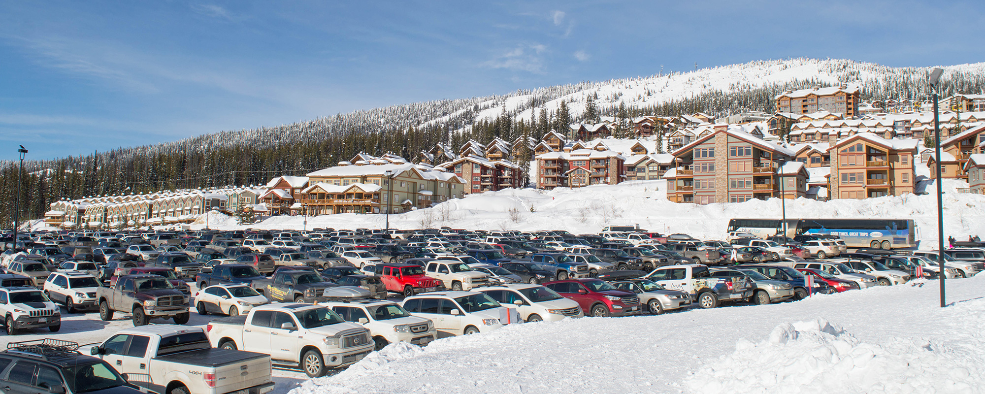 Driving to Big White Day Parking is Free Big White Ski Resort